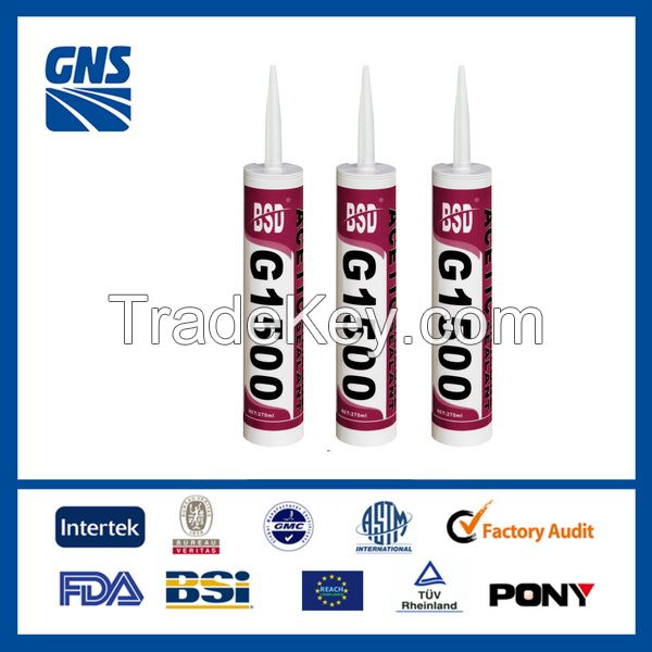 all purpose fast curing 280ml acetic silicone sealant