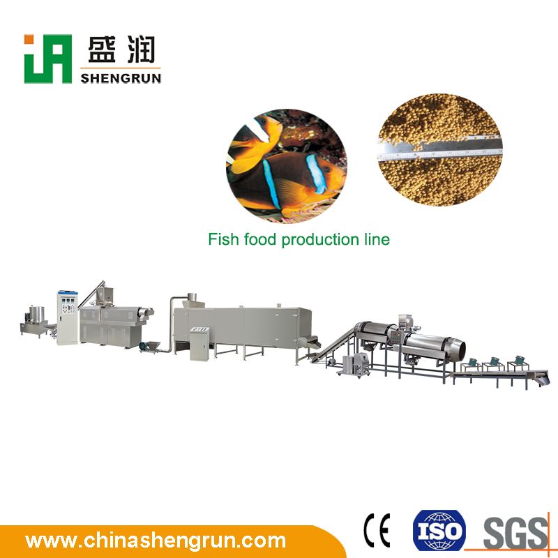 Extruded fish feed pellet production line