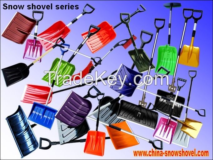 2-in1 plastic snow shovel with ice chooper(G803-C)