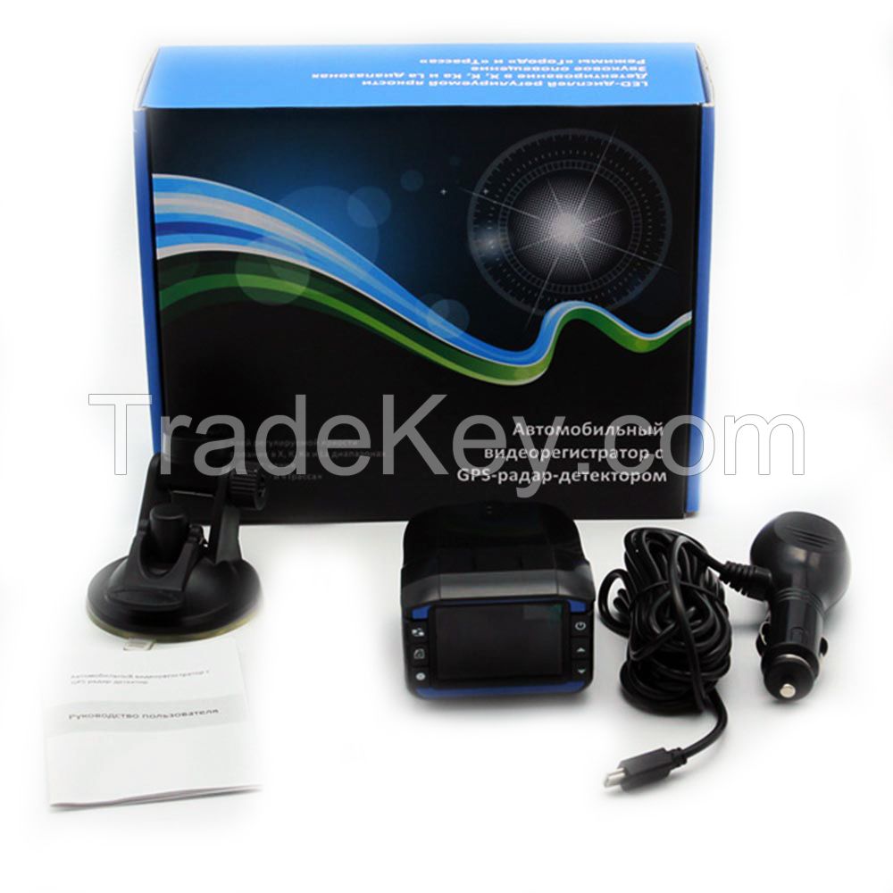 2 in 1 Car DVR Dashboard Camera & Radar Detector 