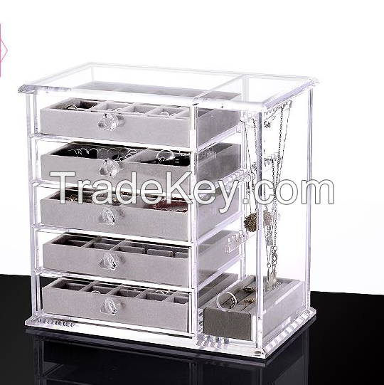 Acrylic cosmetic desktop display stand