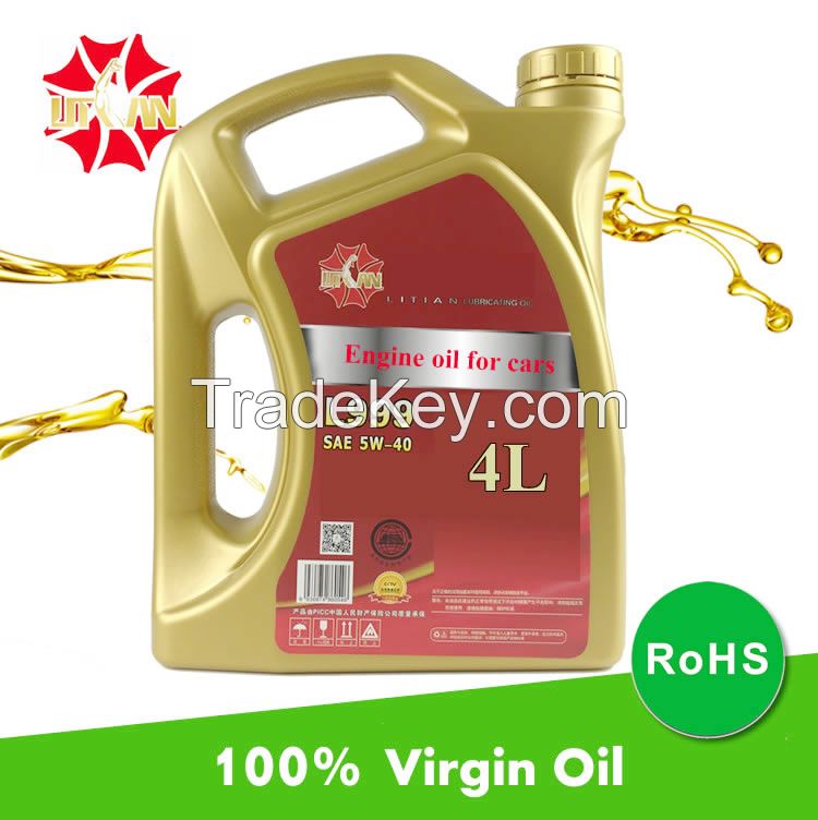 High performance synthetic engine oil 5W40 lubricating oil for cars