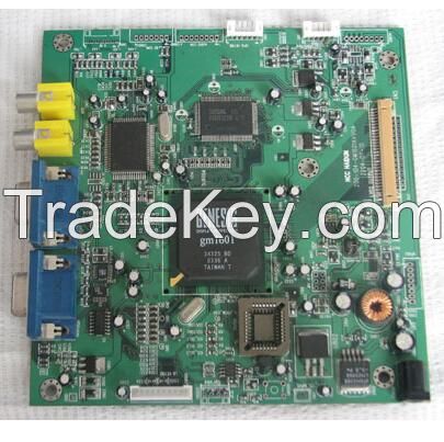 Double-side PCB, Immersion gold surface treatment with white legend, 1