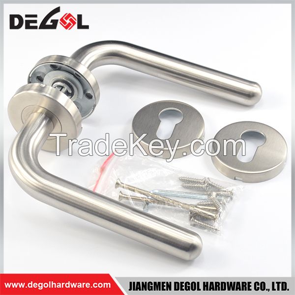 Jiangmen stainless steel simple tube types of double side level door handle