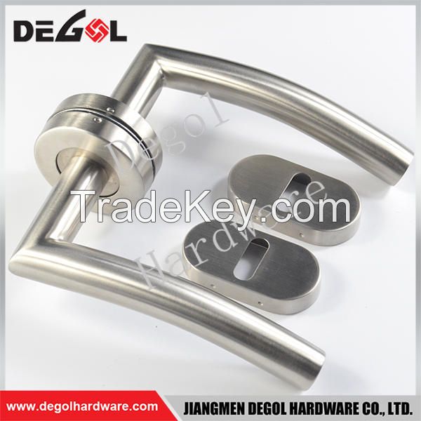 Fancy stainless steel tube double side level door handle