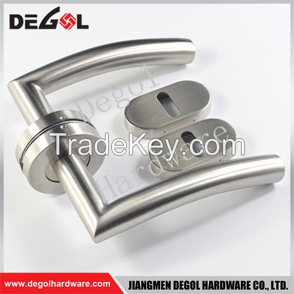 Fancy stainless steel tube double side level door handle