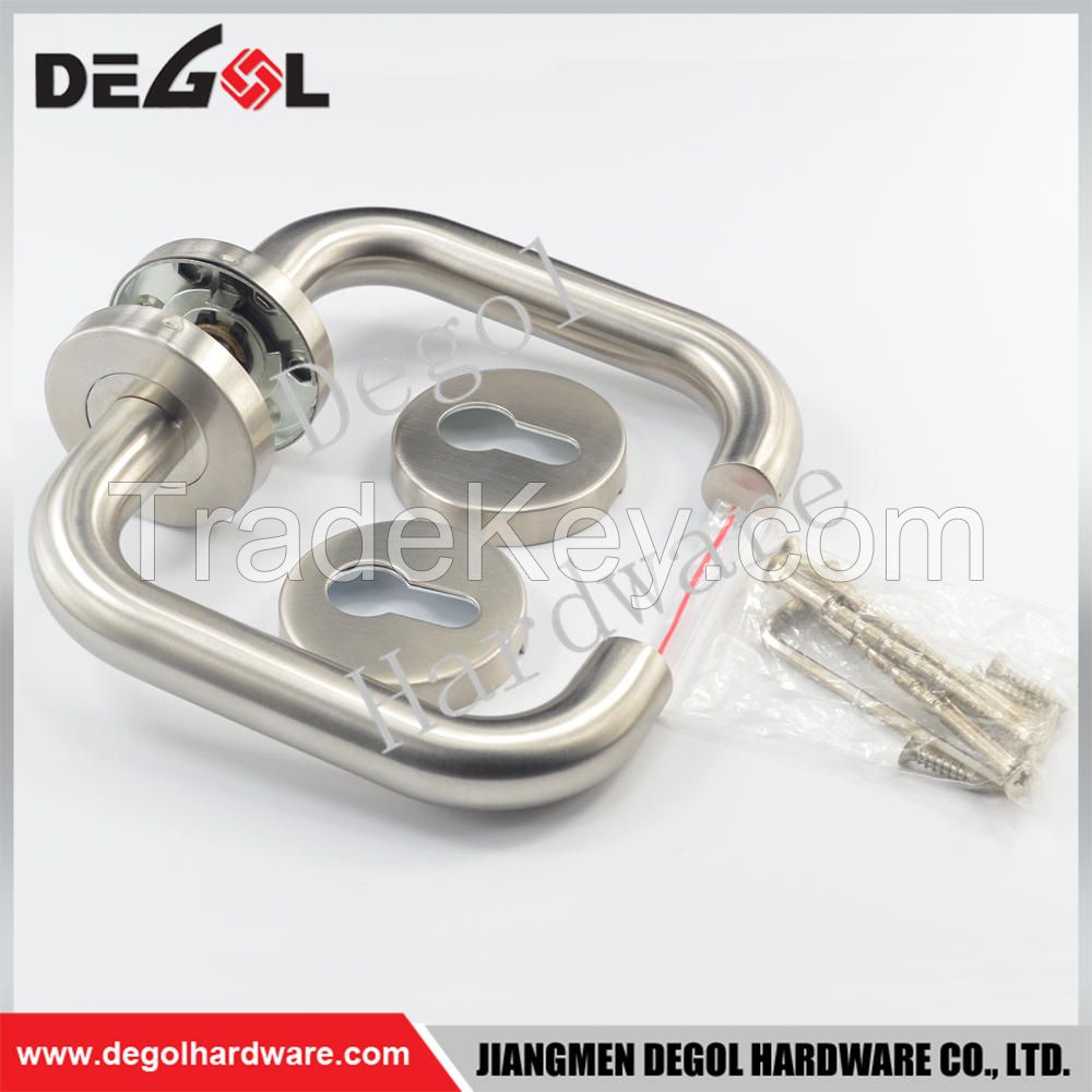 Jiangmen stainless steel simple tube types of double side level door handle