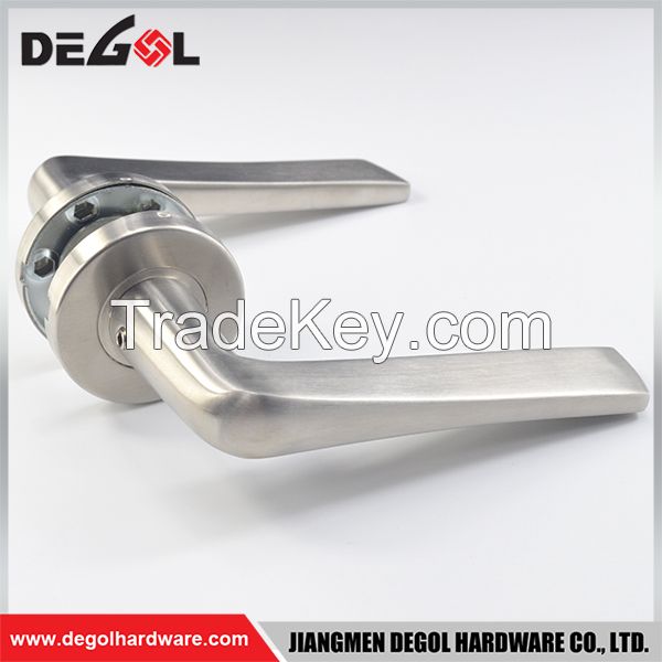 Hot sale stainless steel fancy main solid lever door hardware handle product