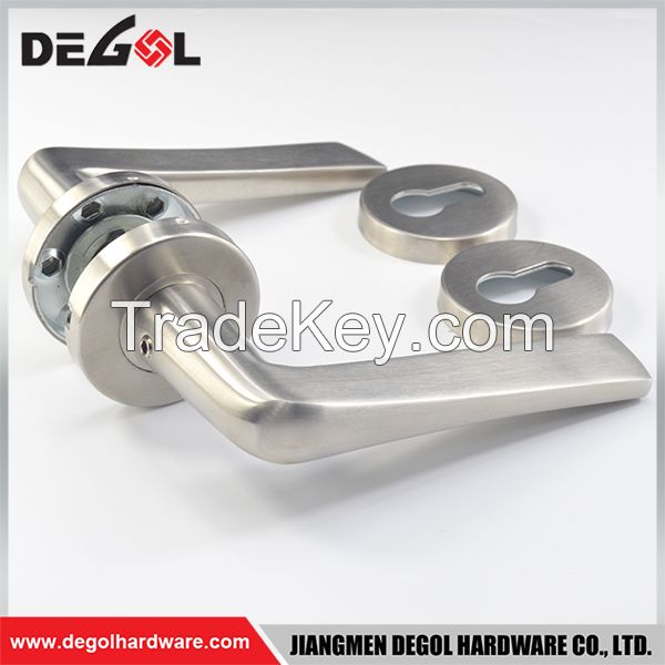 Hot sale stainless steel fancy main solid lever door hardware handle product