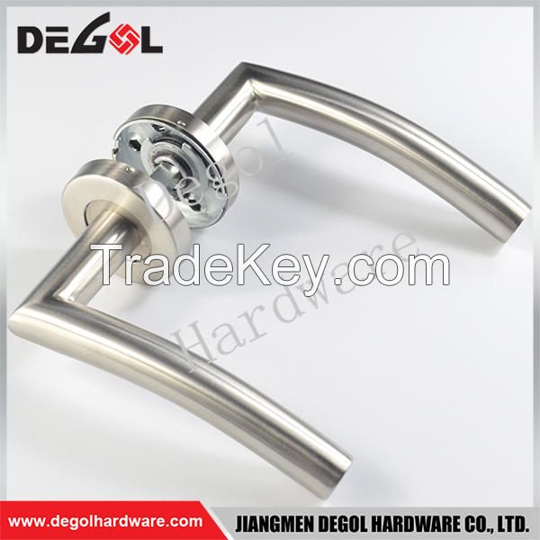 Fancy stainless steel tube double side level door handle