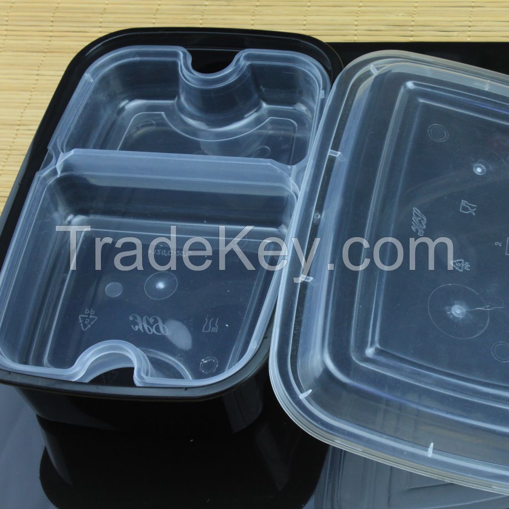 Disposable Plastic Take Away Fast Food Container Box with Lid