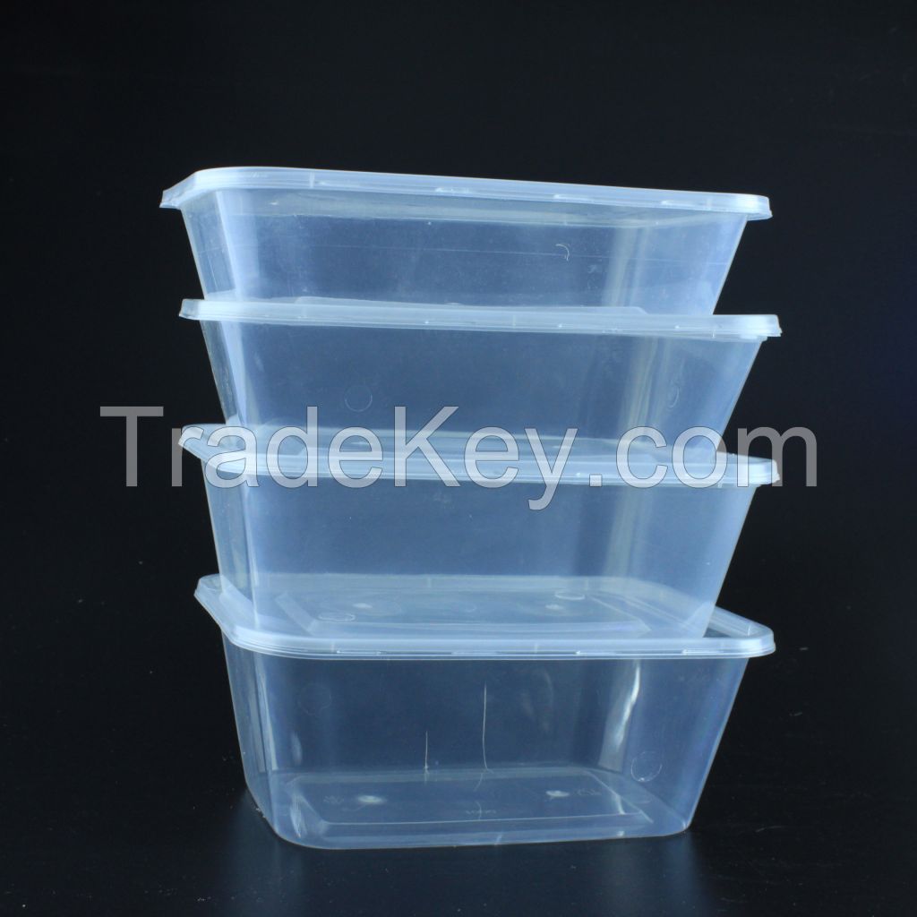 500ml Rectangular Disposable PP packing Box