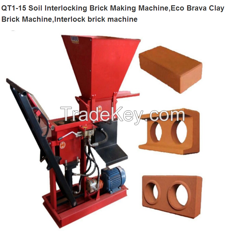 QT1-15Interlocking Soil Brick Making Machine