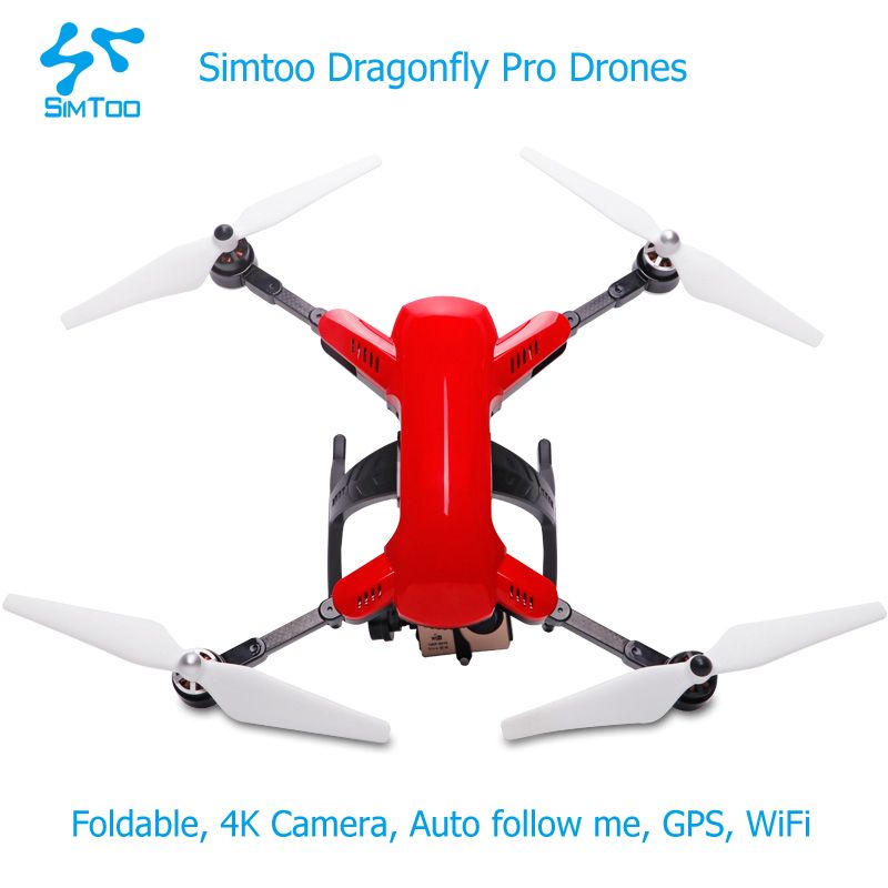 Simtoo Dragonfly portable Helicopter RC Drone with GPS Wifi 4K Camera