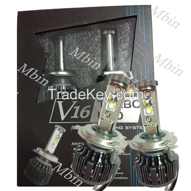 V16 turbo style 40W 4000lm H4 C- LED Car Driving lamp Source xenon white Headlight Fog Bulb 6000K automoible refit