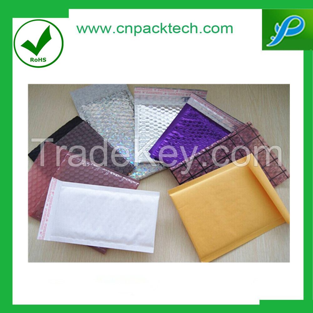 Strong Heat Sealed Brown Kraft Paper Bags Kraft Bubble Envelopes