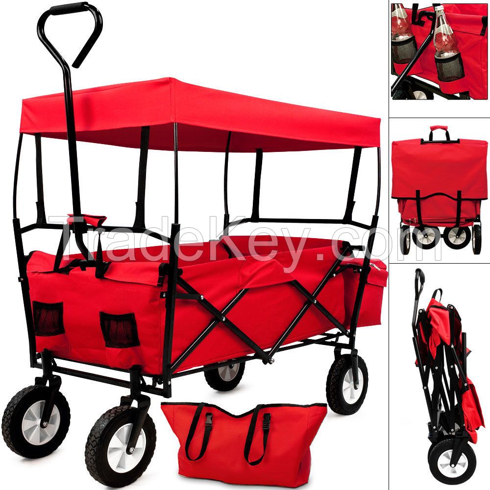 folding wagon cart multi-function tool cart