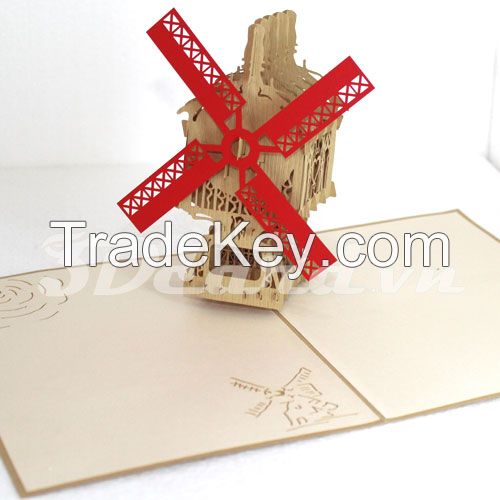 Windmill 2-3d card-handmade card-pop up card-greeting card