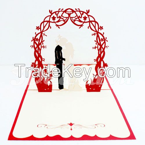 Sweet Wedding-3d card-pop up card-handmade card-wedding card-wedding invitation
