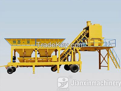 YHZS automatic mobile concrete batching plant