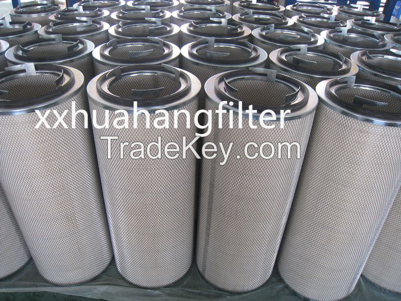 hot sale dust collection air filter cartridge with galvanized end caps