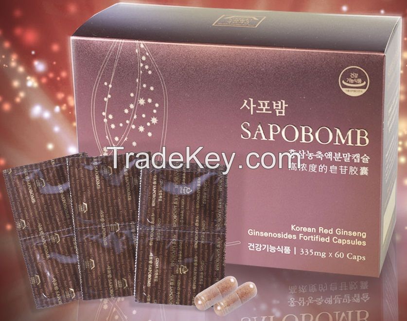 SAPOBOMB Korean Red Ginseng Extract Powder Capsules