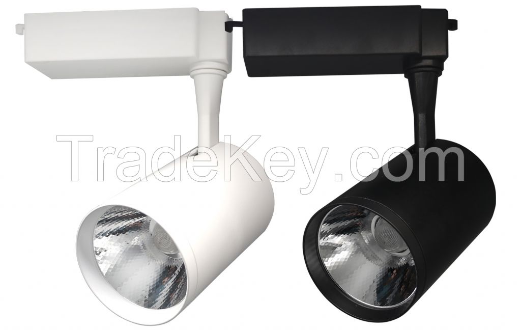 30W LED 2 Wire Track Light 10, 24 Degree, Warm White, Neutral Light Fin