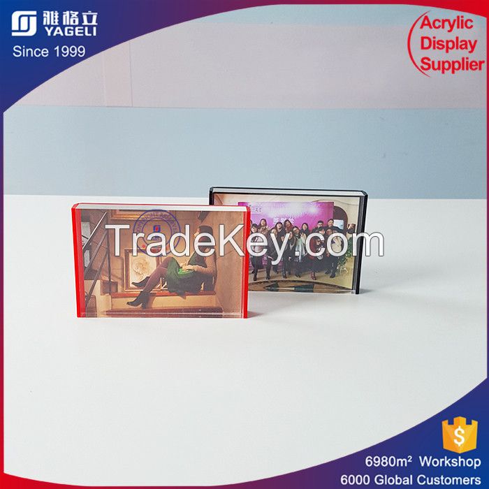 Fashion popular plexiglass frameless frame acrylic photo picture poster frame hot sell