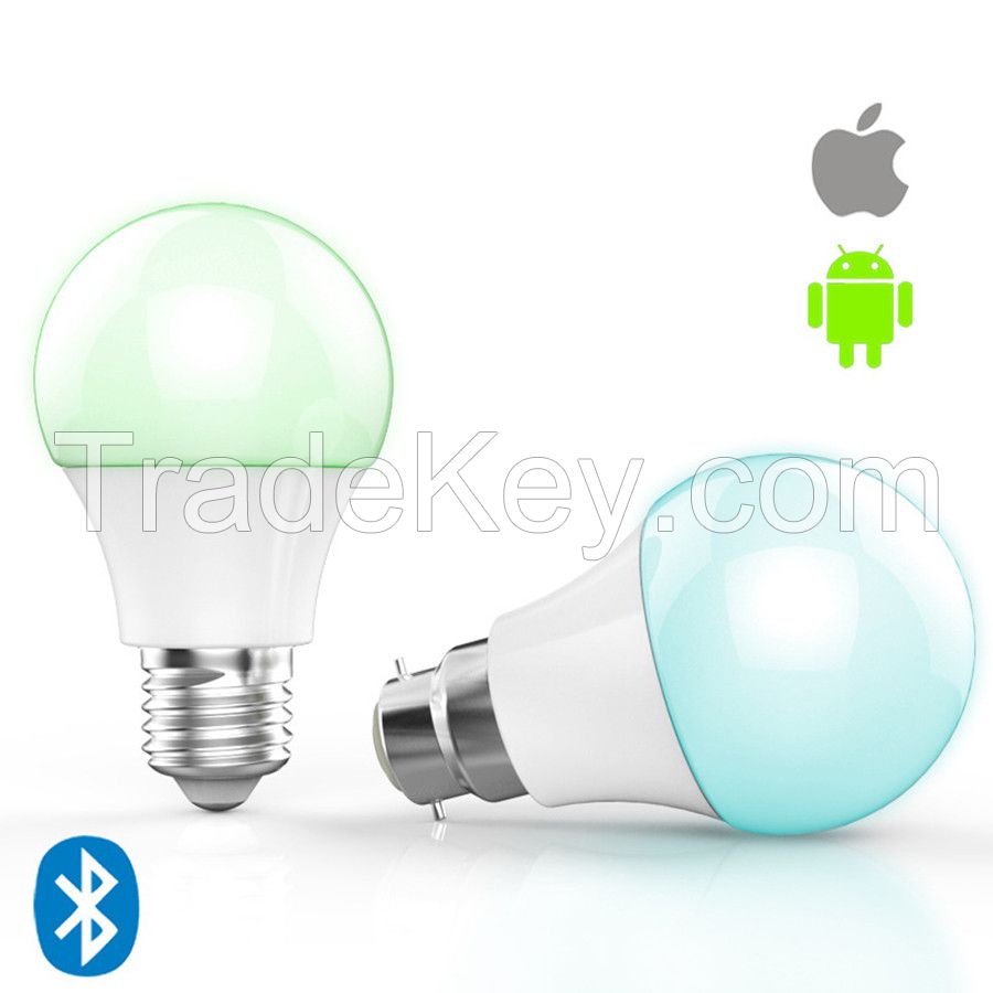 Bluetooth LED Bulb 4.5W E27 RGBW led lights Bluetooth 4.0 smart lighting lamp color change dimmable by Phone IOS / Android APP
