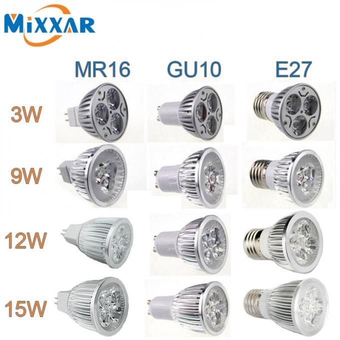 ZK35 LED Spotlights Lamp LED Downlights LED Bulbs Lights 3W 9W 12W 15W 85-265V Dimmable GU10 E27 MR16 GU5.3