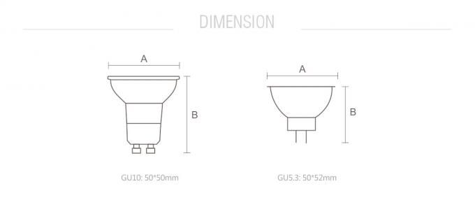 5W 7W gu10 led spotlight , Plastic Coated Aluminum Led Spot Lamp Gu5.3 Lampholder