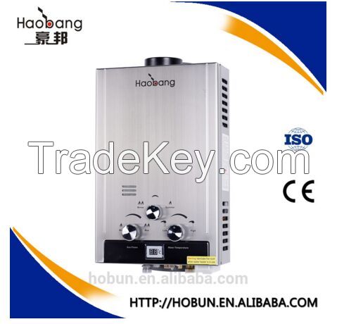 Stainless steel gas water heater 6L LED displayer