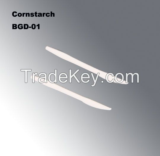 China Made Bgd-01 (160mm) Cornstarch Knife, Disposable and 100% Biodegradable Cutlery