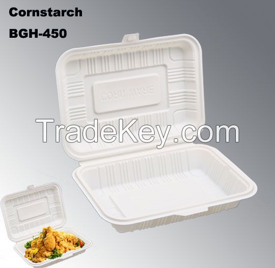 Take-out Box Cornstarch Biodegradable (food box) Bgh-450 (450ml) China Made Best Quality Box