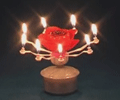 :rotating rose music candle