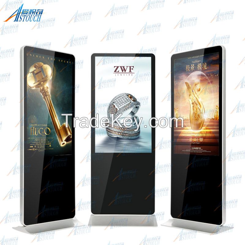 42'' dual side screen floor stands multimedia Advertising player