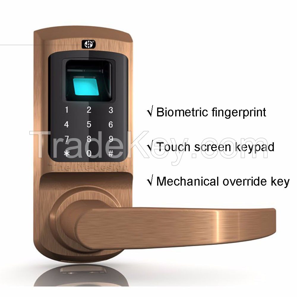 Battery Powered Digital Fingerprint Door Lock 