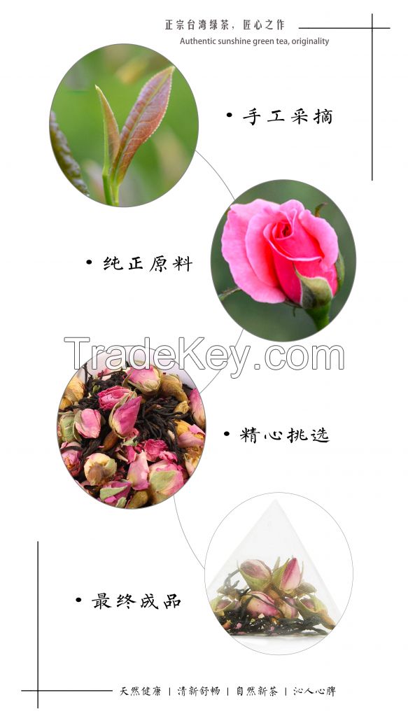 Chunchi Green Product Flower Tea Red Rose Black Tea Teabag 15bags/box