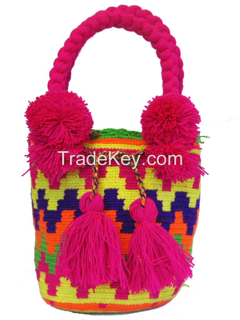 Traditional Wayuu Tote Bag /Mochila Bags/Beach Bags/Small Crochet Bags