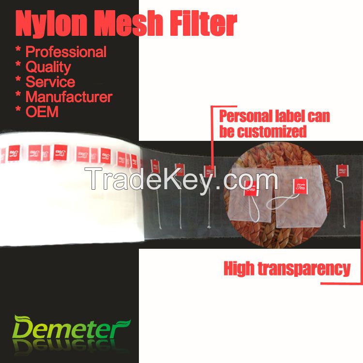 Nylon mesh roll heat seal tea basg pyramid