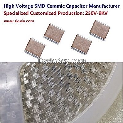 MLCC capacitor 100PF +-5% COG 6000V 1808 High Voltage chips capacitor manufacturer