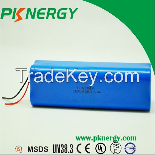 24V 12ah Lithium Ion Battery Rechargeable Icr18650 Li-ion Batteries Pack for E-Bike