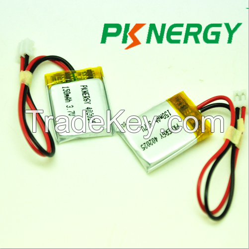 Batterie Lipo 3.7V 150mAh 402025 Batterie rechargeable Lithium Polymère  avec connecteur JST