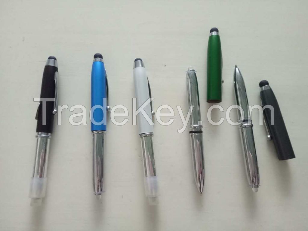 3 IN 1 METAL STYLUS PEN WITH LIGHT JF82100-19C