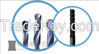 Nano diamond coated drilling bits and knife