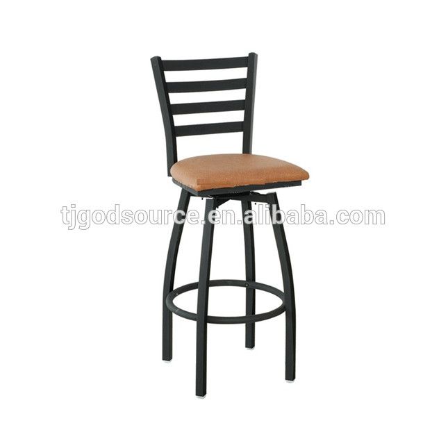 metal frame swivel barstool with back for hot sale