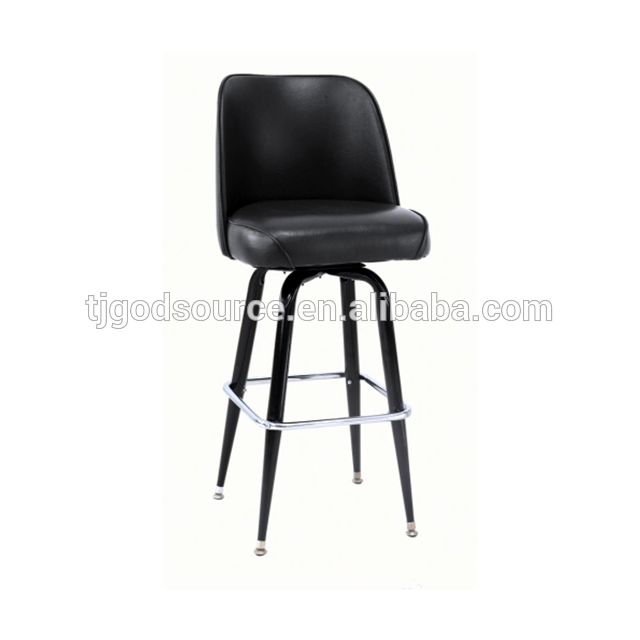 metal frame swivel barstool with back for hot sale