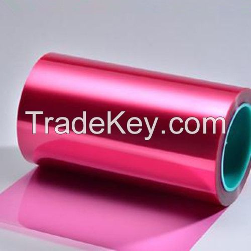 Red silicone coated release PET film