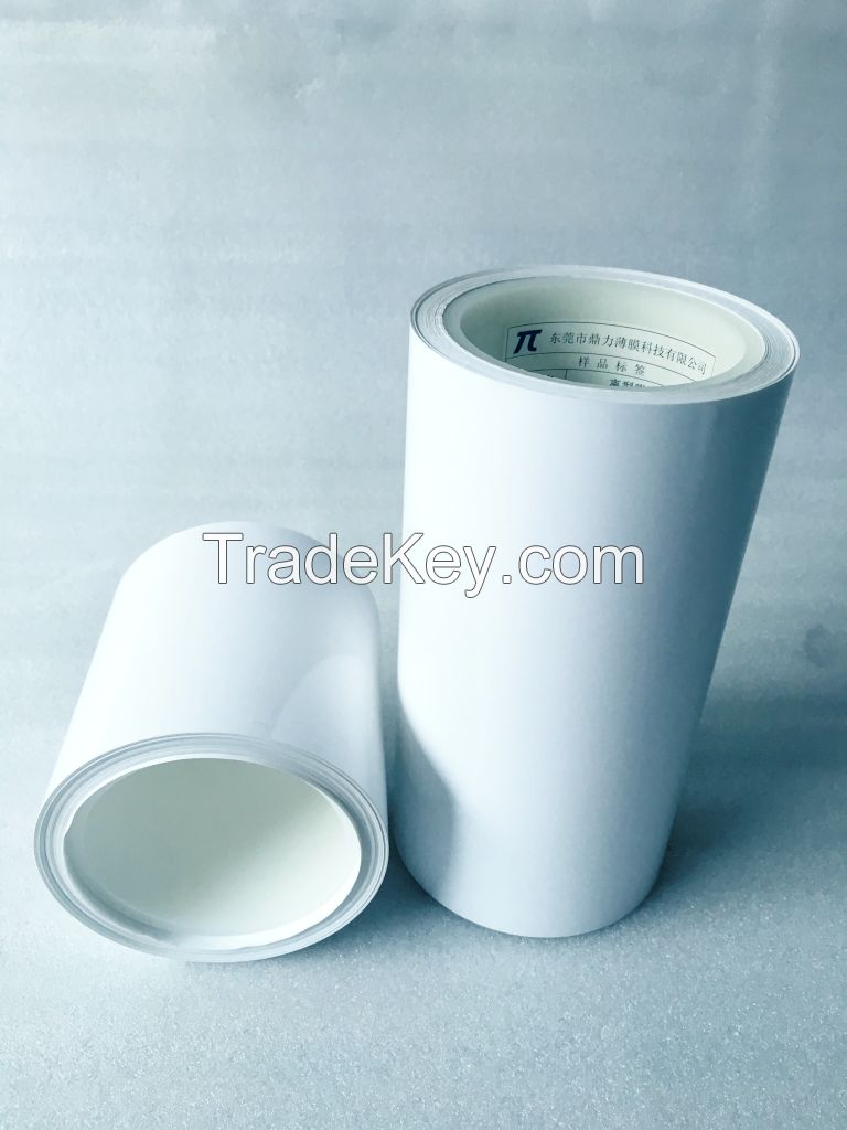 Clear white silicone coated release PET film