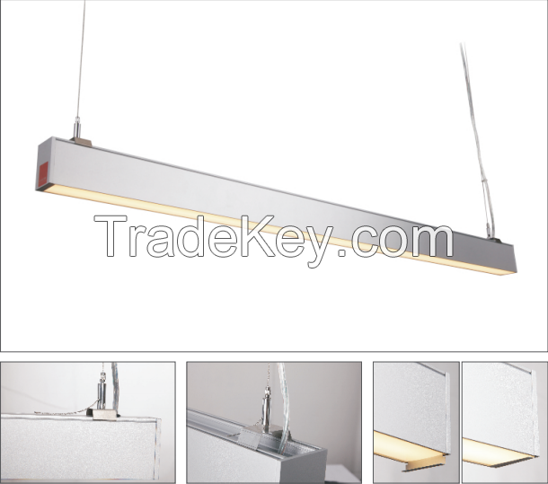 High efficiency LED Linear Lights suspended light luminaire for office lighting